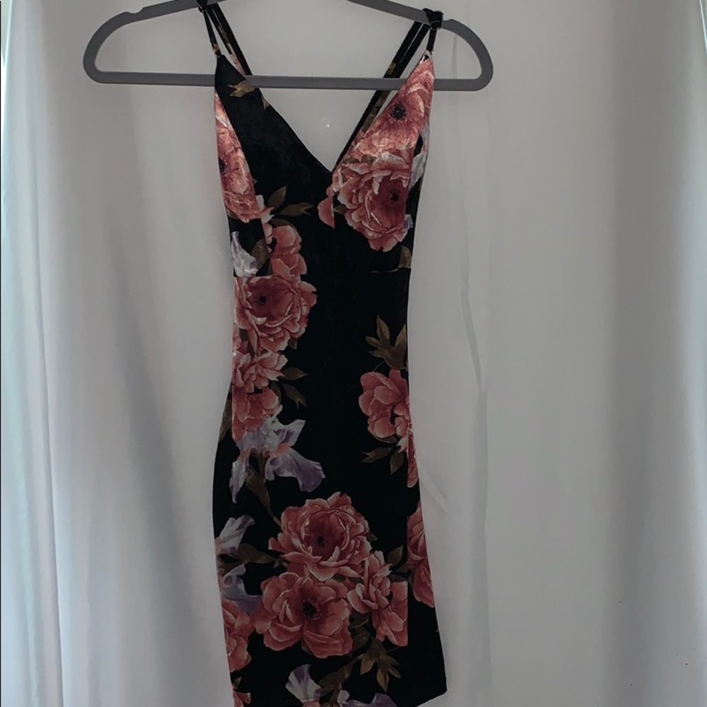 Velvet Floral Dress